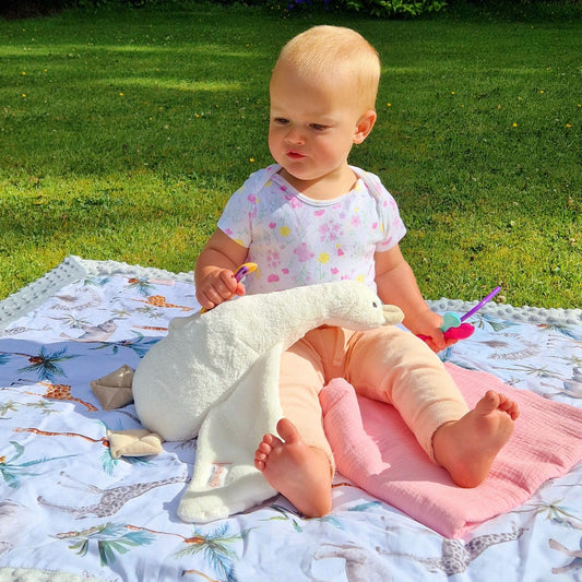baby comforter large goose toy coft and soothing material evcushy