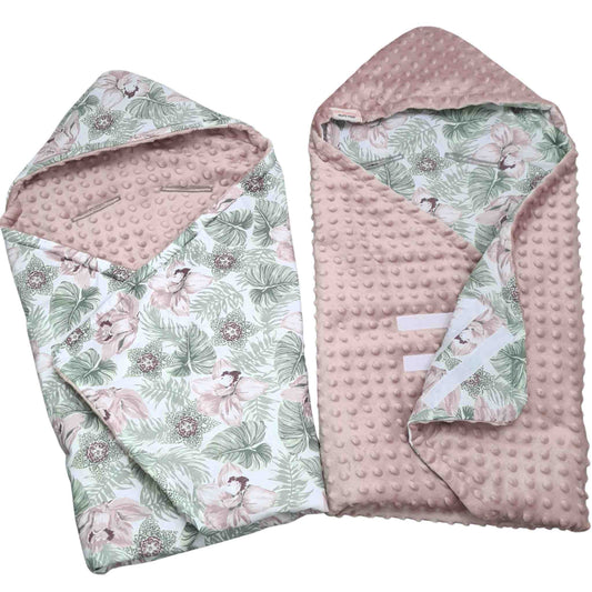 infants car seat blankets in Ireland pink with floral pattern swaddle for newborn