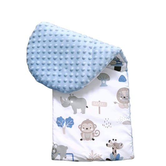 liner for baby pod evcushy 0-9 months padding made of cotton and blue plush on reverse