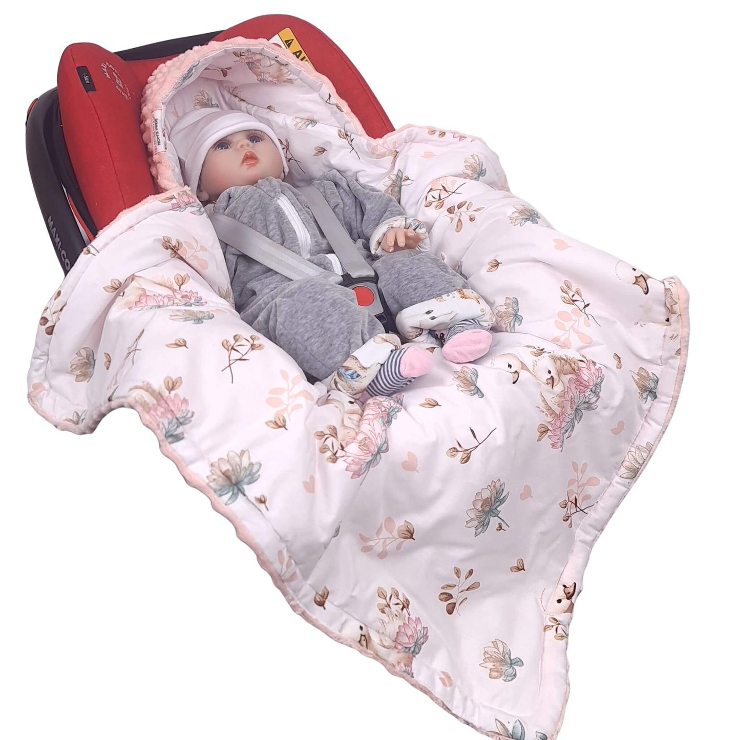 Elegant newborn gift swans lotus baby blanket