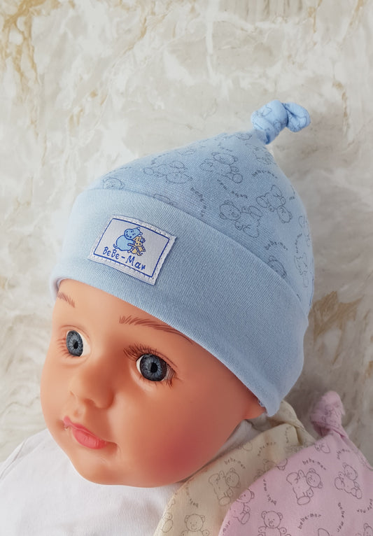 Baby Hat Cotton Knotted Beanie Newborn