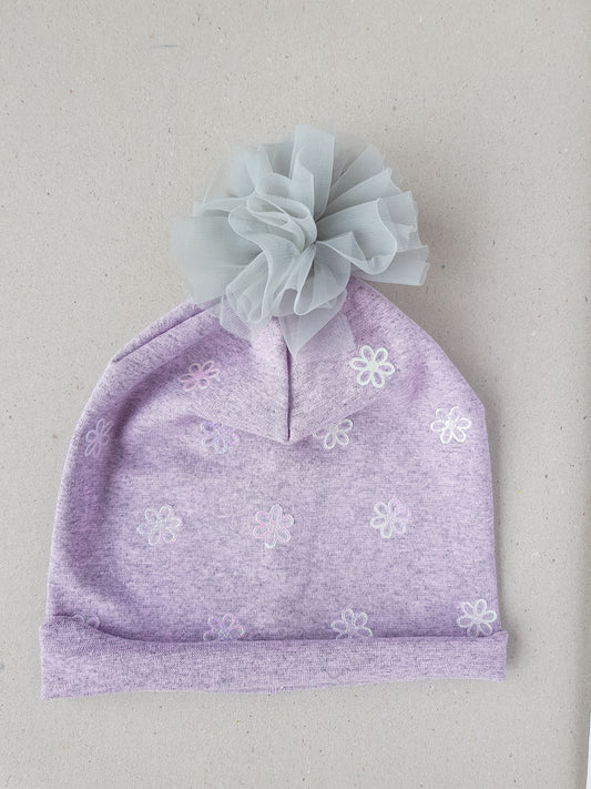 Spring girls hat Beanie With Pom Pom 4 -12 months