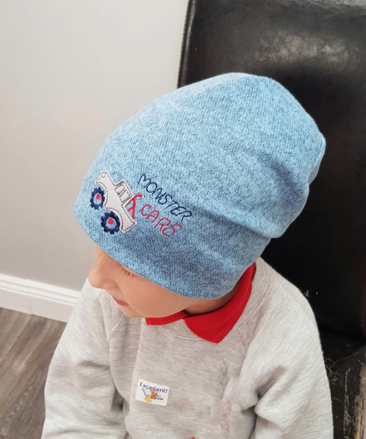 autumn warm hat for boys Lovinghats monster cars