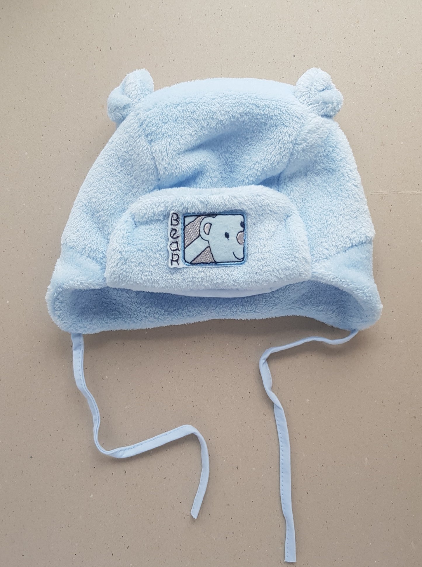 Winter hat for boys with ties Polar Bear