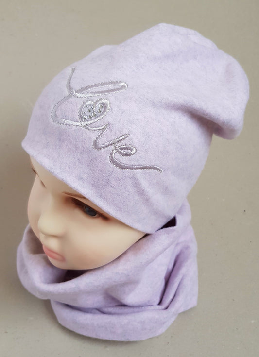 Baby & Kids Cotton Hat with "Love" Stud Design