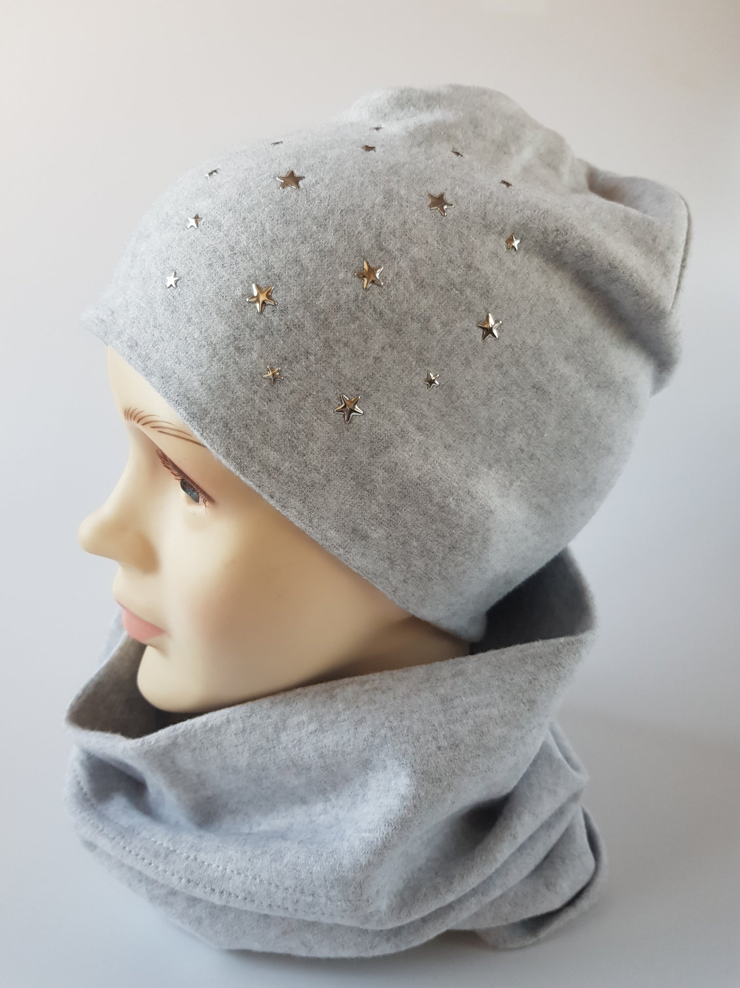 Kids Cotton Hat with Stars Studs