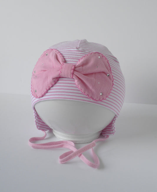 Girls hat with ties Amy