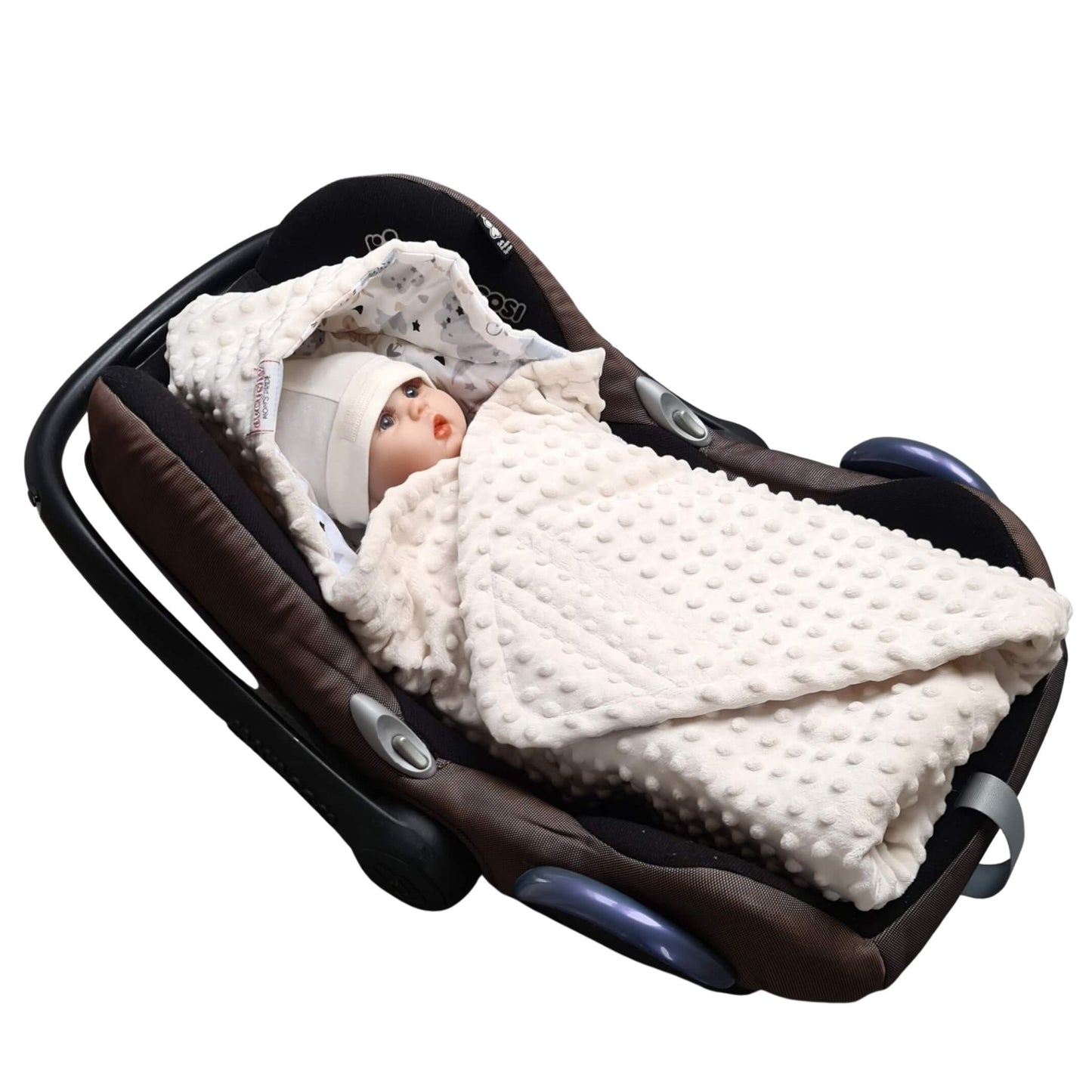 univeral blanket for new baby evcushy beige with owls