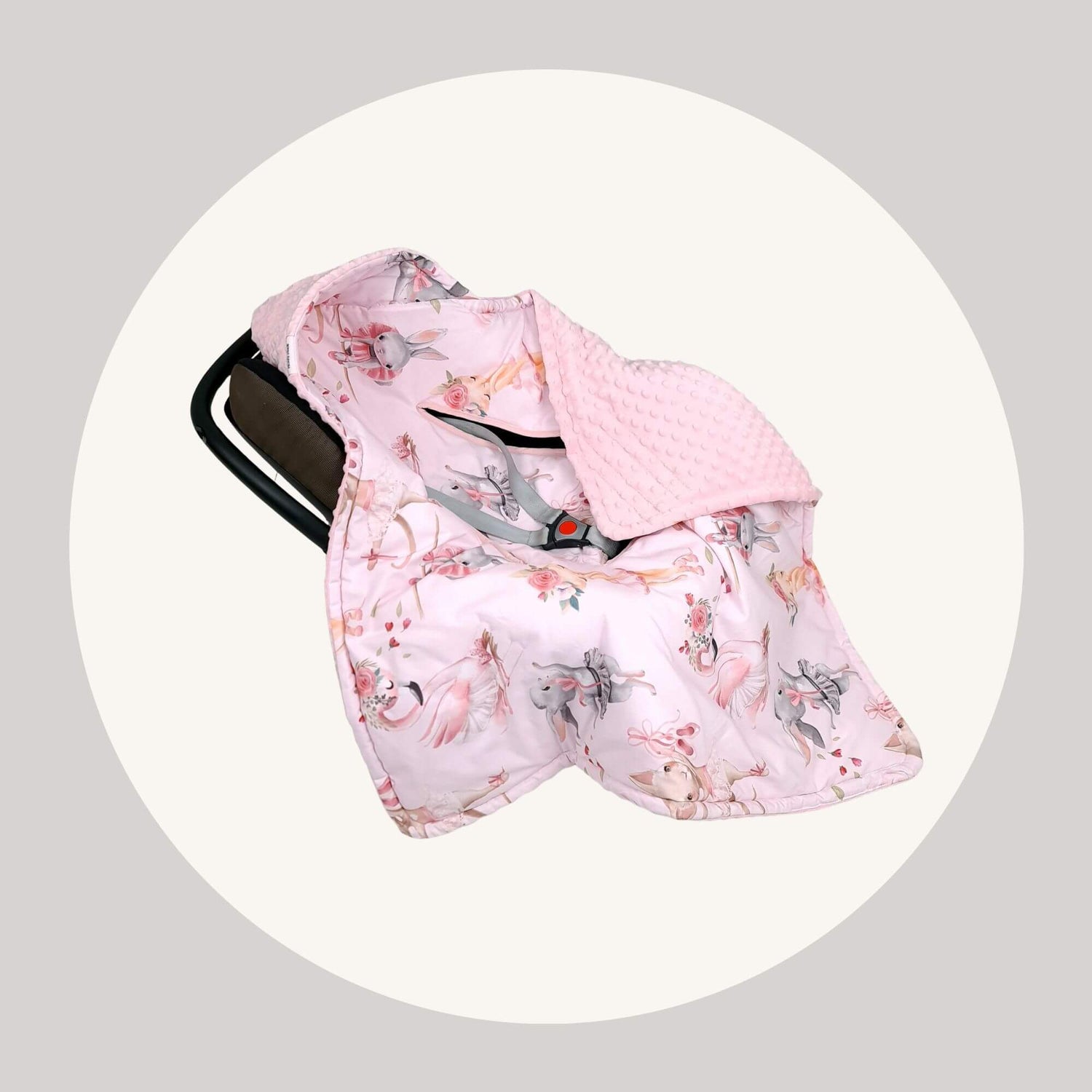 evcushy 5 points harness infants car seat swaddle blanket with hood