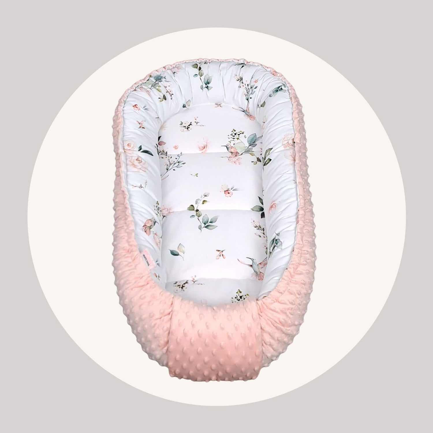 evCushy baby sleeping pod pink lounger baby nest