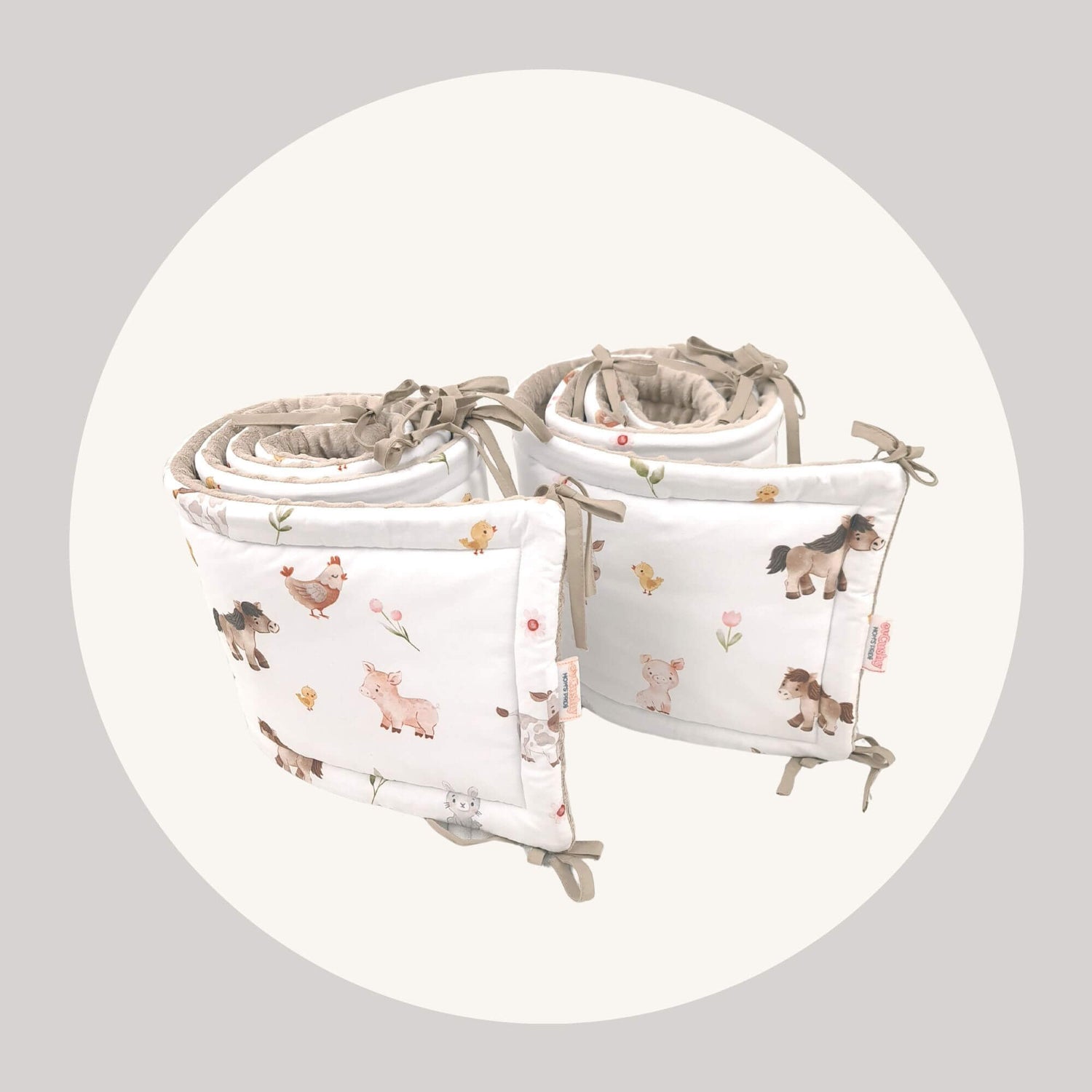 cot bumpers set neutral gender safe crib padding