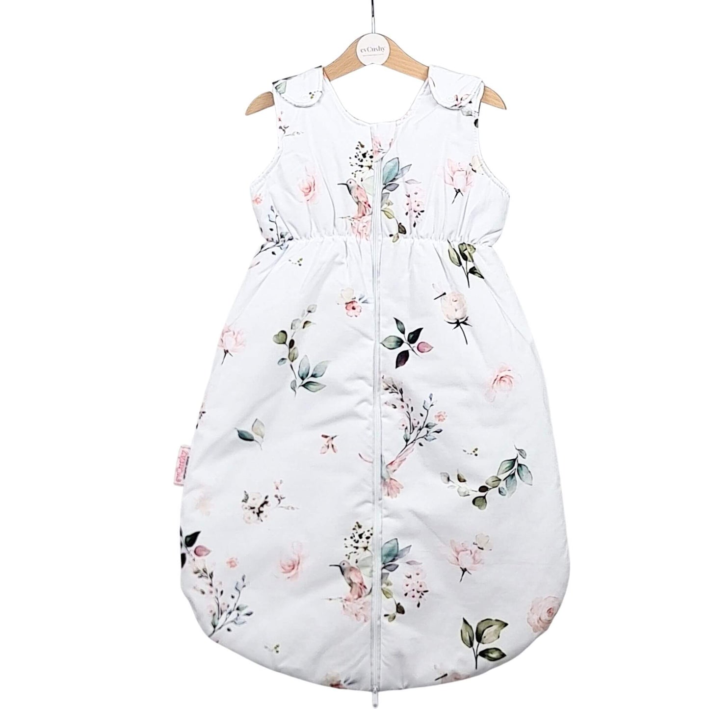 Soft breathable baby sleep bag flowers and birds