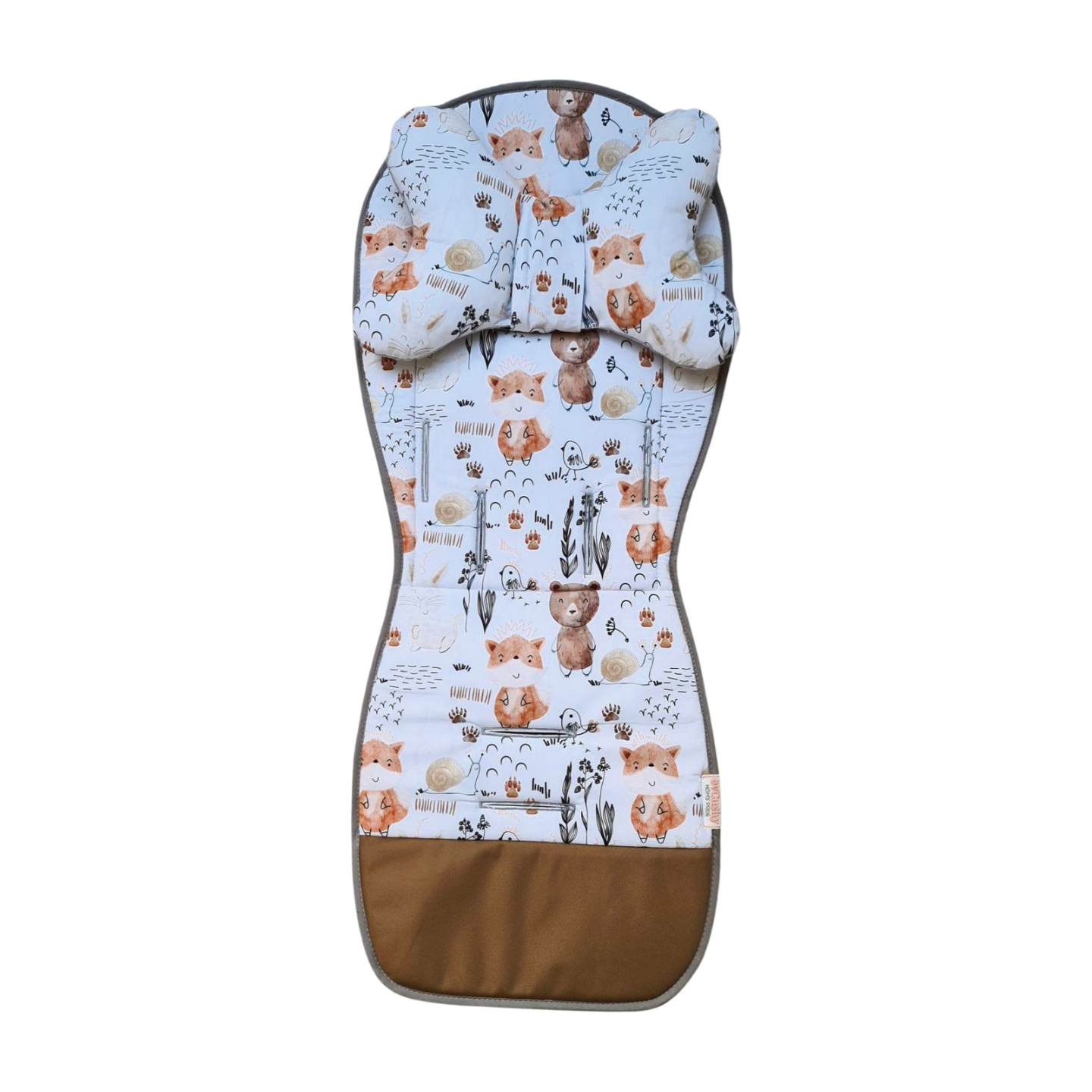 liner for baby stroller pram with padding forest pattern