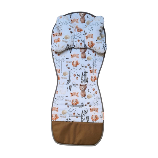 liner for baby stroller pram with padding forest pattern