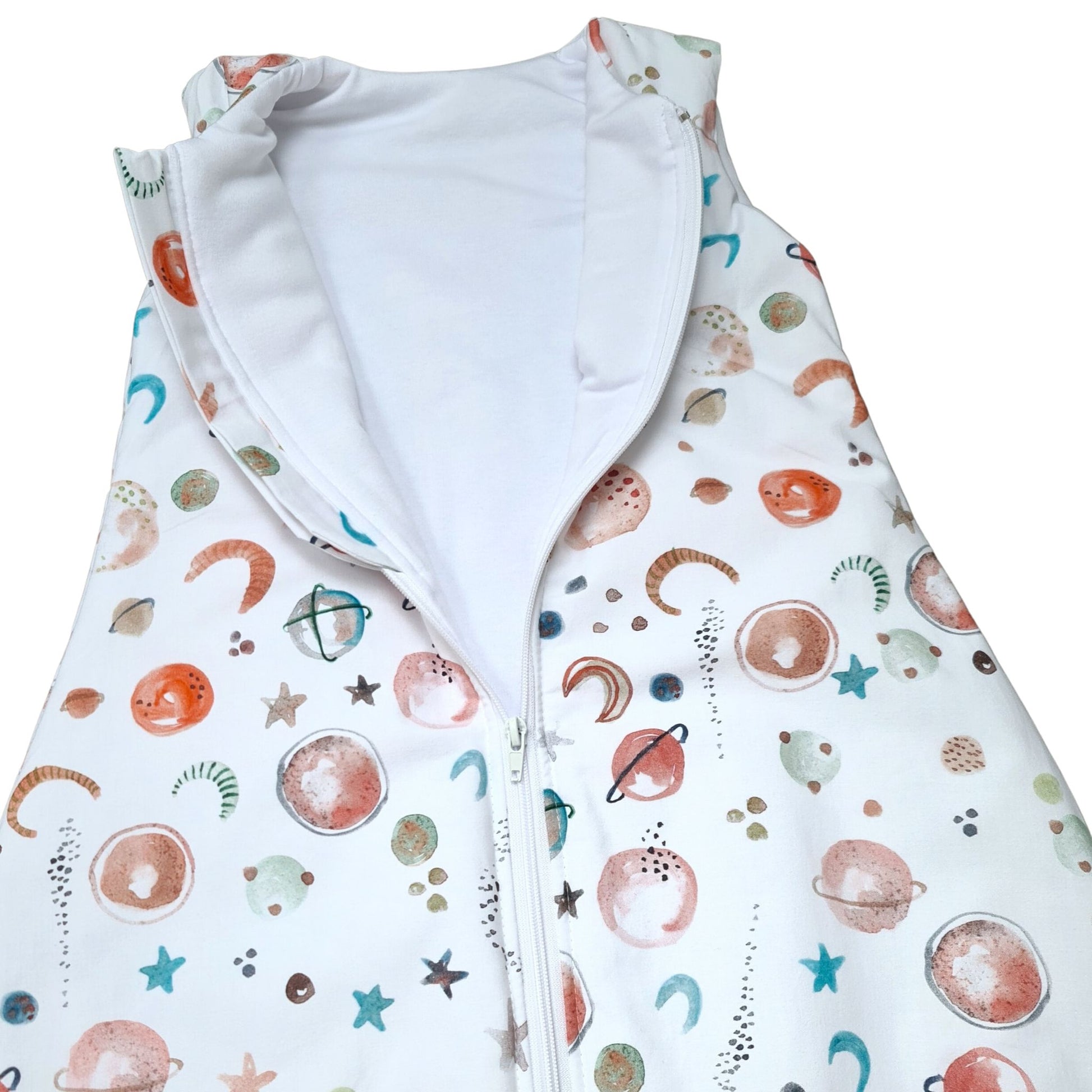 baby and toddler sleeping bag with feet space planets stars 2.5 tog all year round
