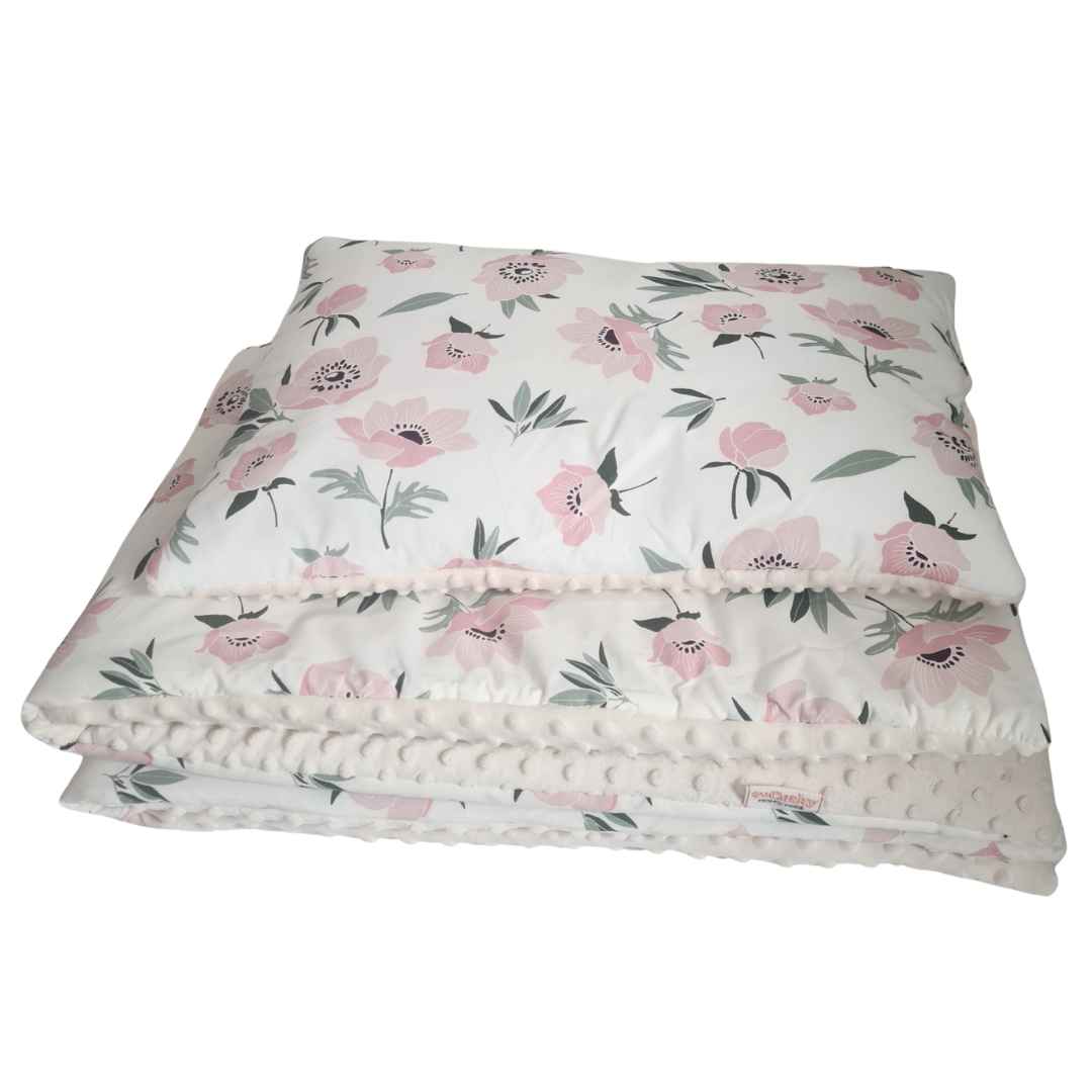cosy plush quilt for toddlers duvet for children cot cream plush and 100% cotton 
