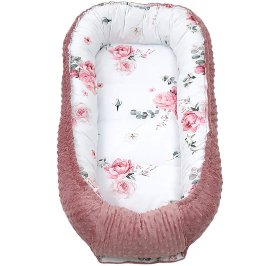 Blooming Rose XXL baby pink nest from the top for baby girl 