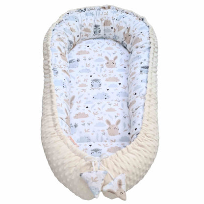 Owls & Bunnies Baby Nest Pod Lounger for Newborn (0-9 Months)