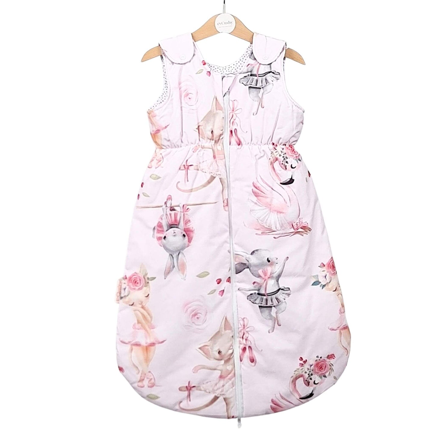 Girl baby sleeping bag ballerina animals design