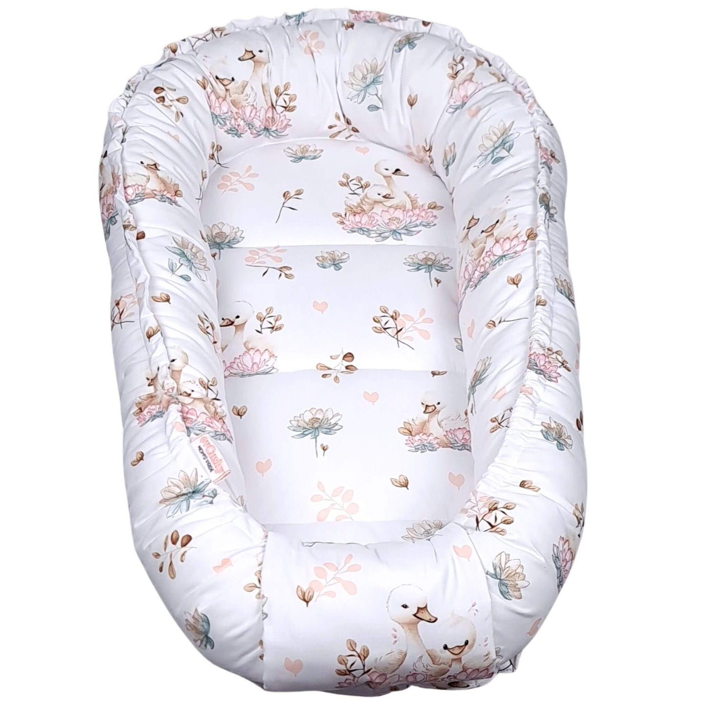 Evcushy baby nest pod lotus swan pattern Ireland