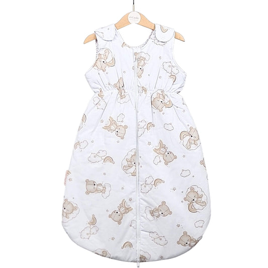 Baby sleeping bag 1.5 tog cotton with teddy bear pattern for 3-12 months