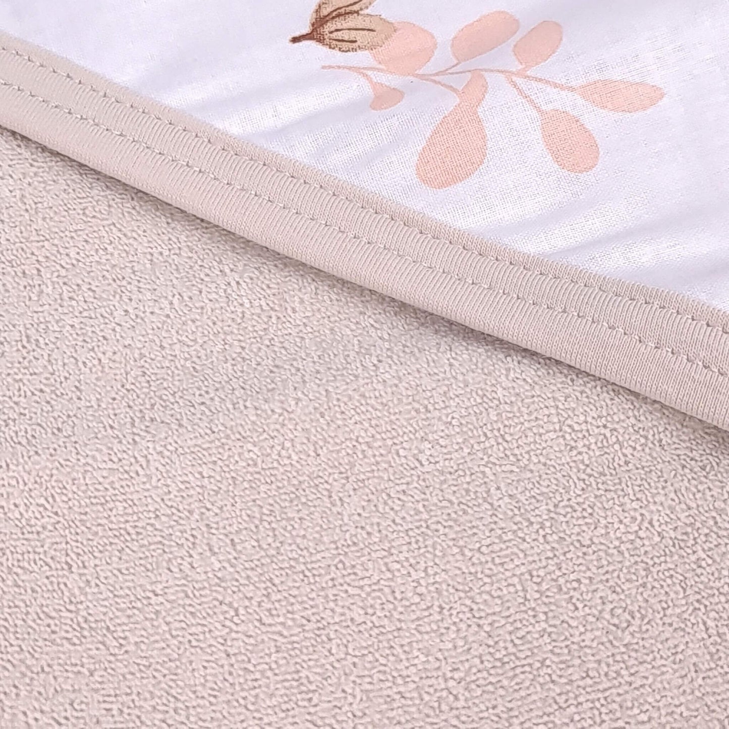 Close-up of soft cotton baby towel texture