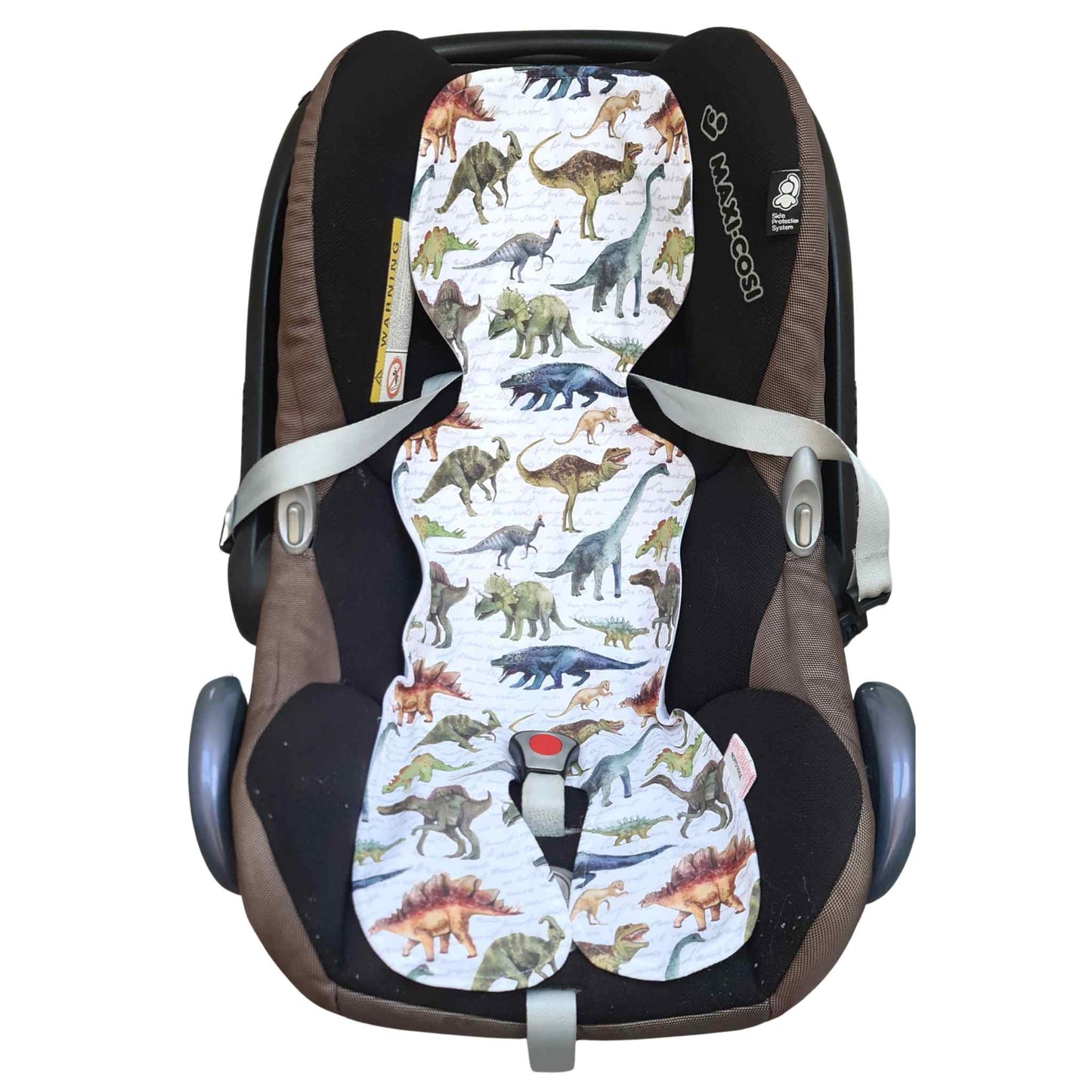 evcushy liner for car seat cotton breathable  0-9 months antisweat insert dinosaurs cover for car seat