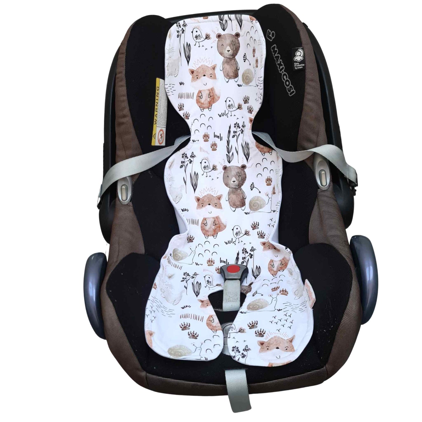 evcushy liner for car seat cotton breathable  0-9 months antisweat insert forest cover for car seat