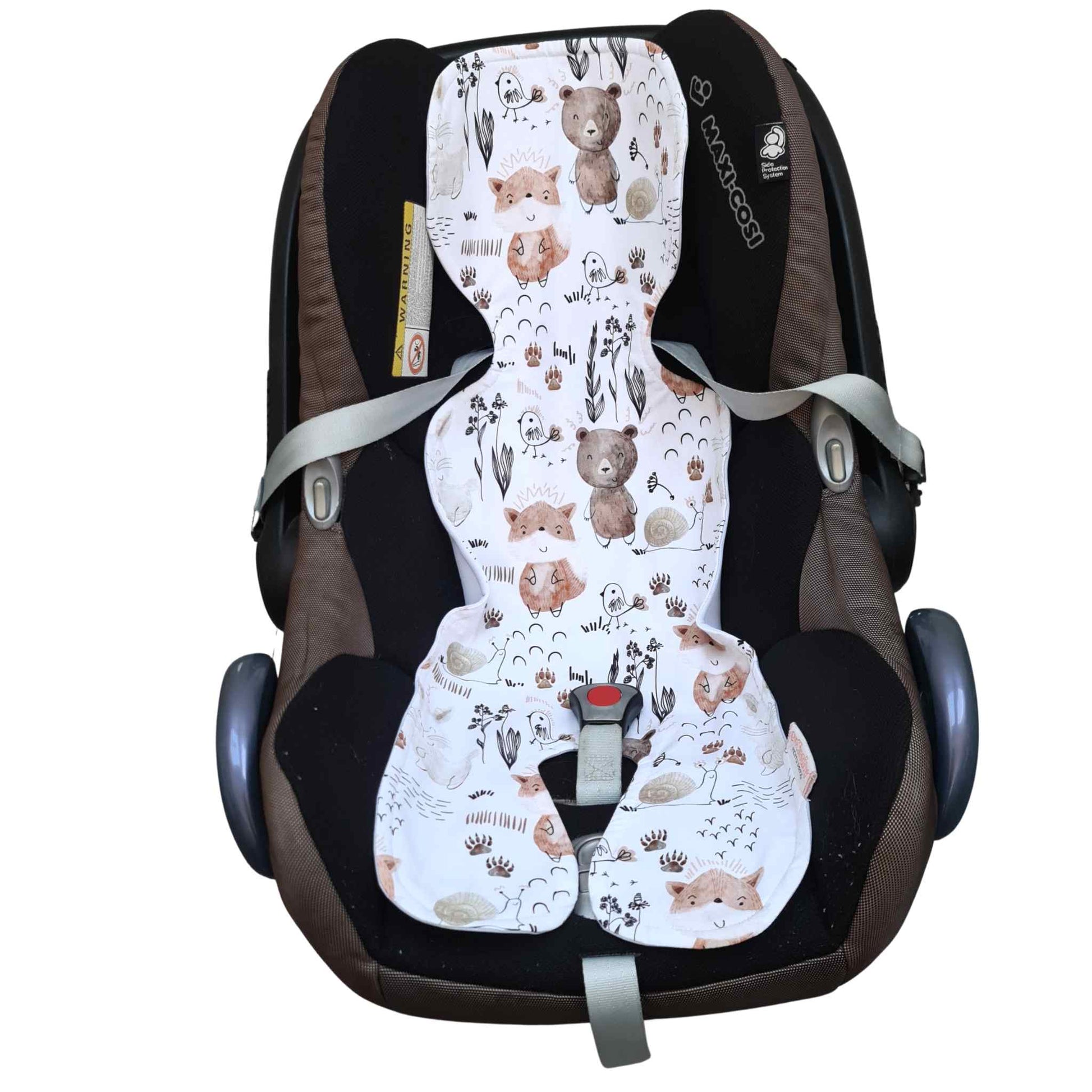evcushy liner for car seat cotton breathable  0-9 months antisweat insert forest cover for car seat