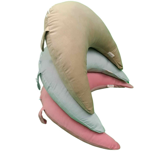 nursing pillows feeding pillows pink grey beige moon pillow nursery pillow support pillow in Ireland evCushy