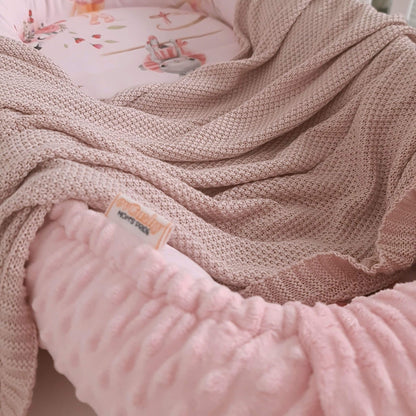 Handmade European baby nest pod by Evcushy soft material close up