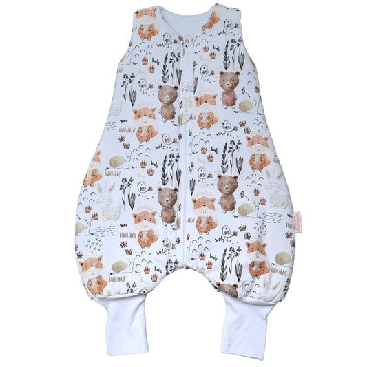 Sleeping Bag with Legs & Foldable Feet Covers 1.5 Tog Playful Forest Friends