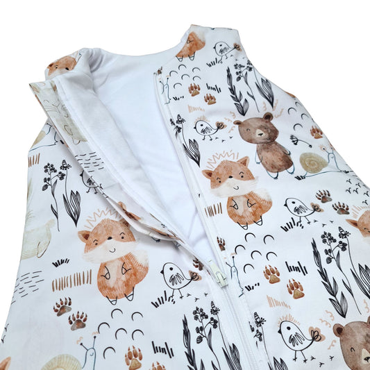Sleeping Bag with Legs & Foldable Feet Covers 1.5 Tog Playful Forest Friends