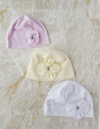 Baby Cotton Beanie size 36-44 newborn to 9 months