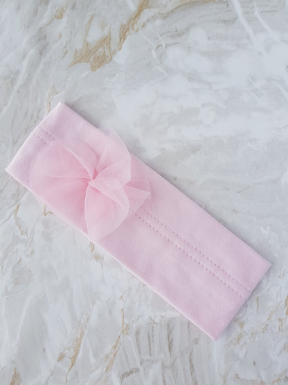 Cotton flower Baby Girl headband, 7 to 16 months old,  head size 46-48cm