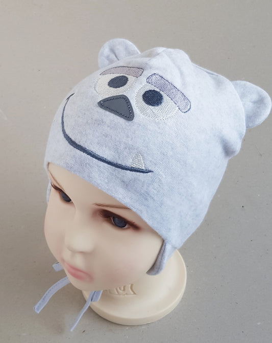 warm hat for little boy bonnet lovinghats nice&cosy polskie wiazane czapki