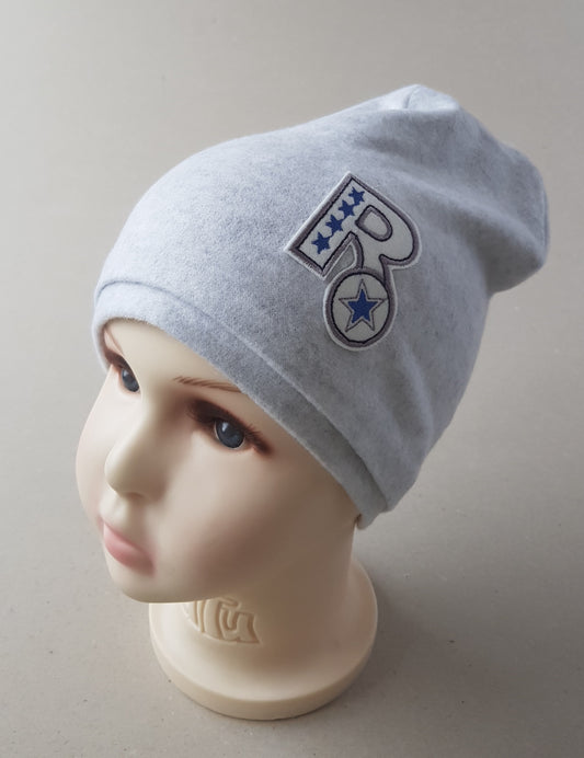 Baby Beanie Hat with R Embroidery 6-24 months