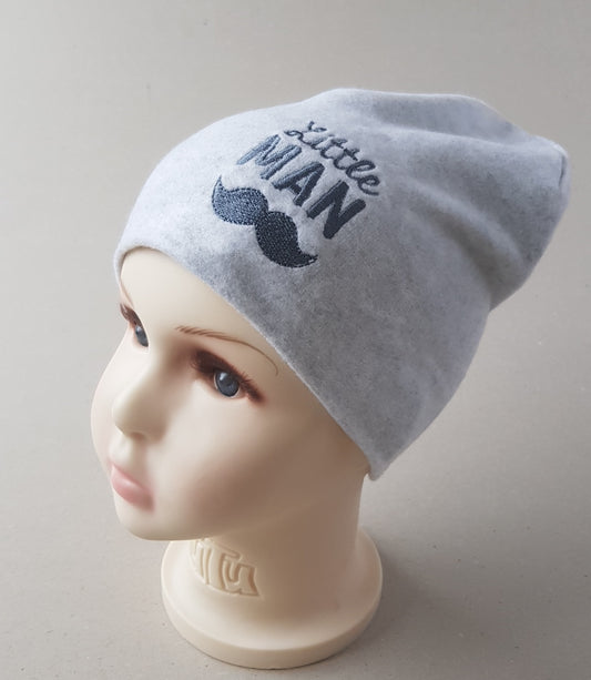 Beanie hat for boys Little MAN  4-24 months