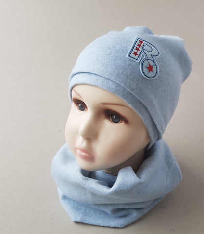 Baby Beanie Hat with R Embroidery 6-24 months