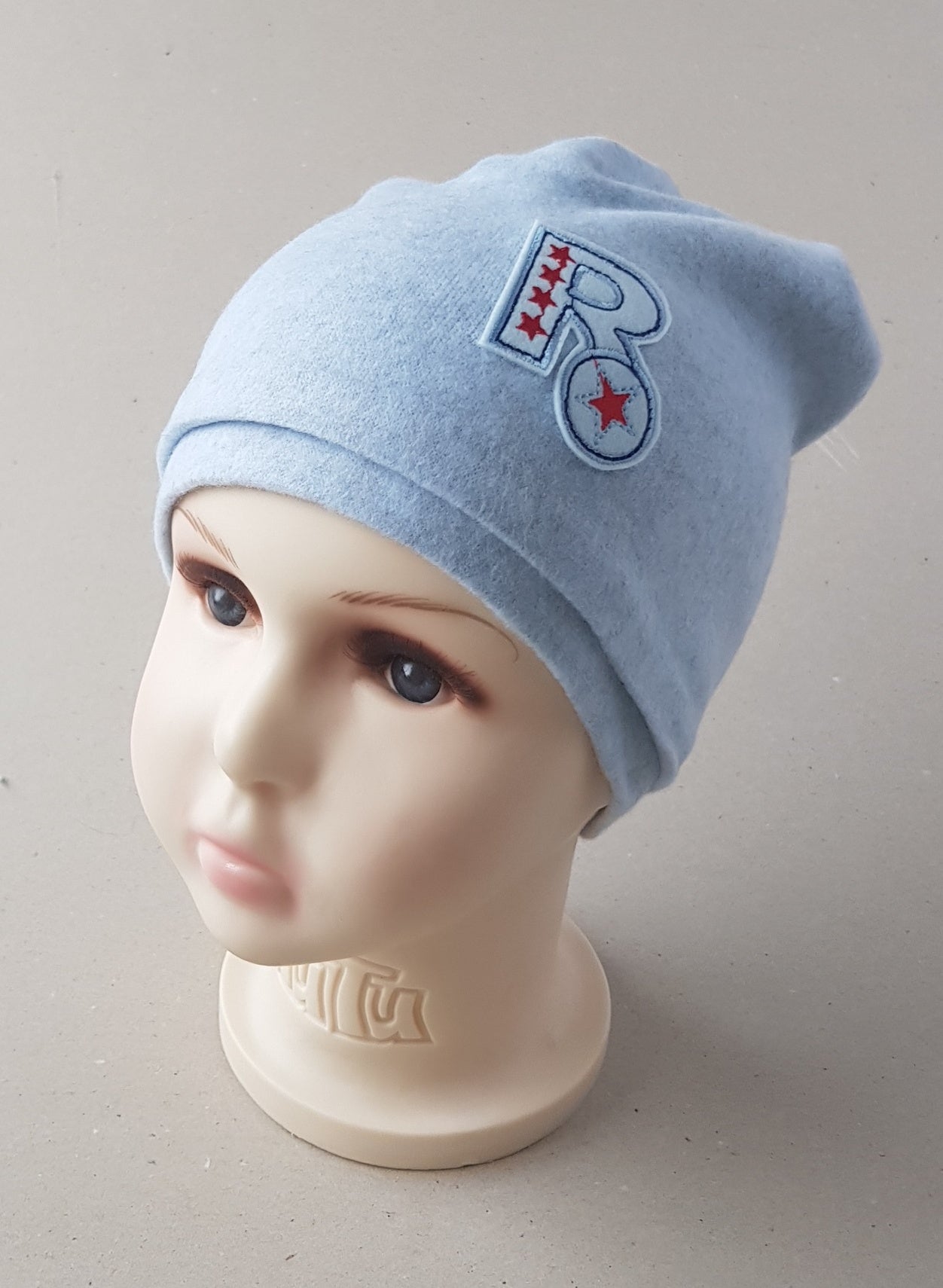 Baby Beanie Hat with R Embroidery 6-24 months