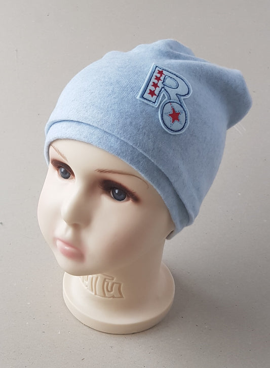 Baby Beanie Hat with R Embroidery 6-24 months