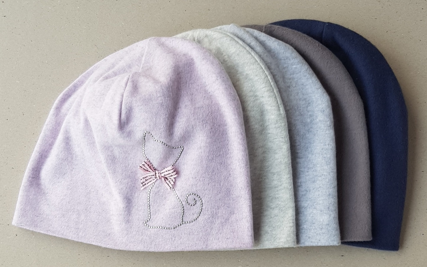 Kids Cotton Hat with Cat Stud Design