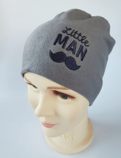 Kids Cotton Hat with “Little MAN” Embroidery