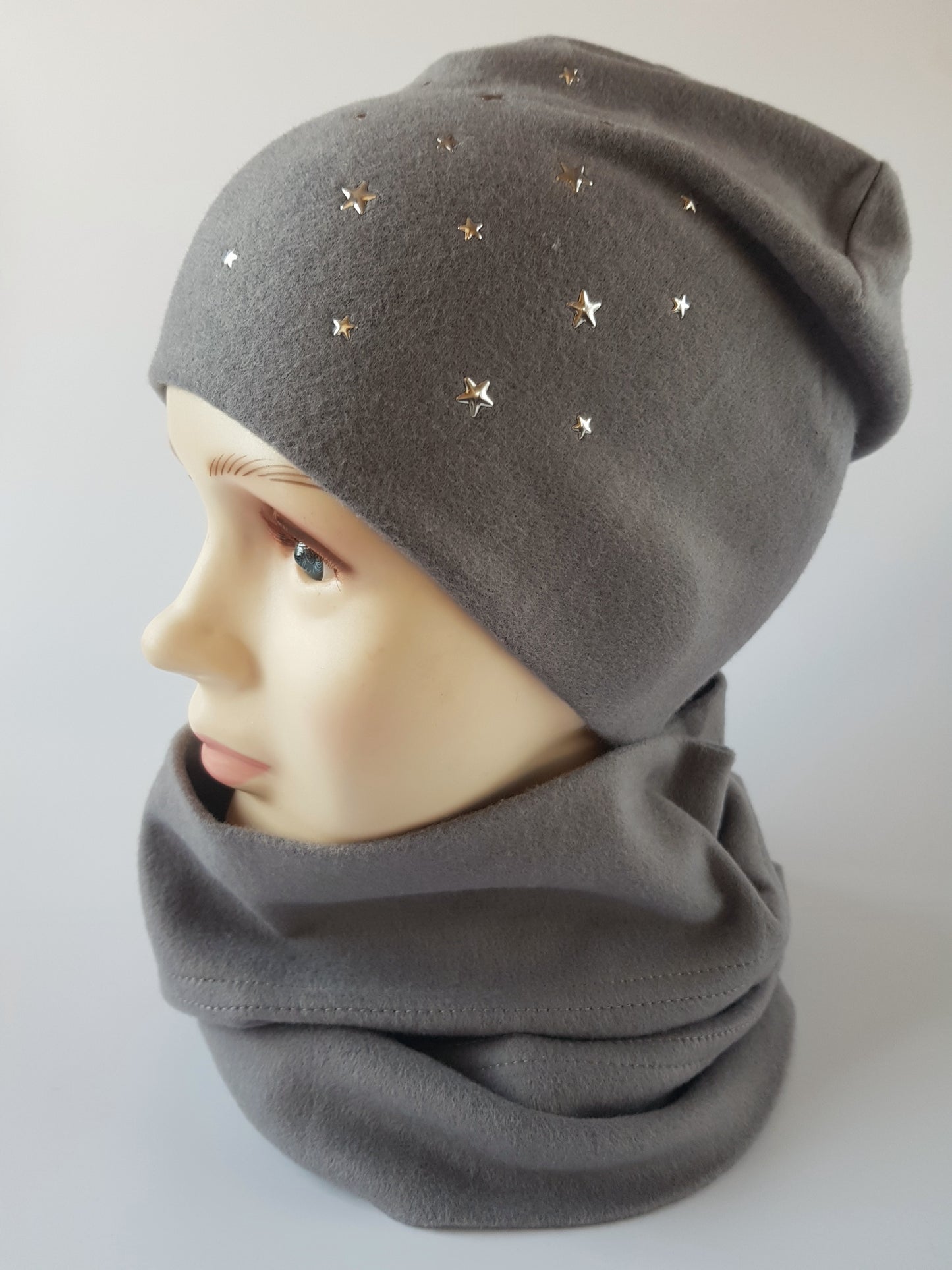 Kids Cotton Hat with Stars Studs