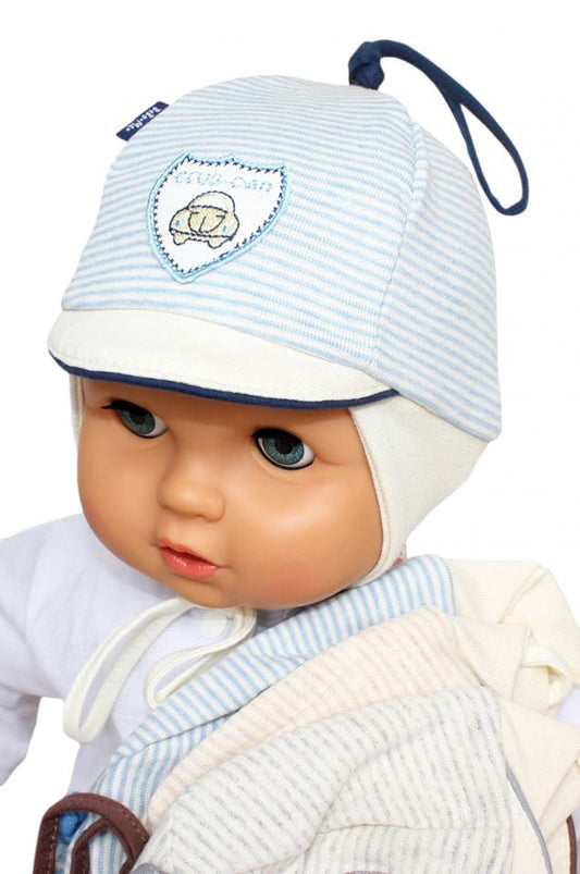 Cotton boys hats with beak size newborn-4 months