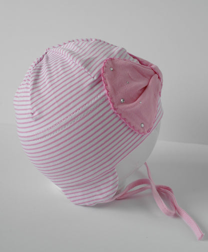 Girls hat with ties Amy