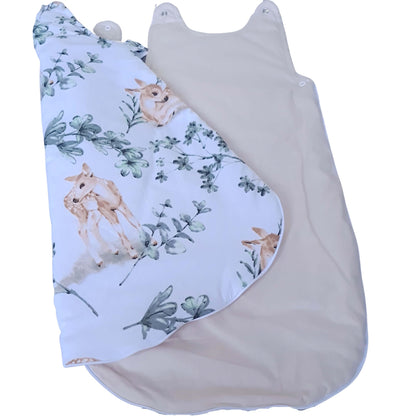 baby sleeping bag gender neutral 0-6 months baby deer woodland