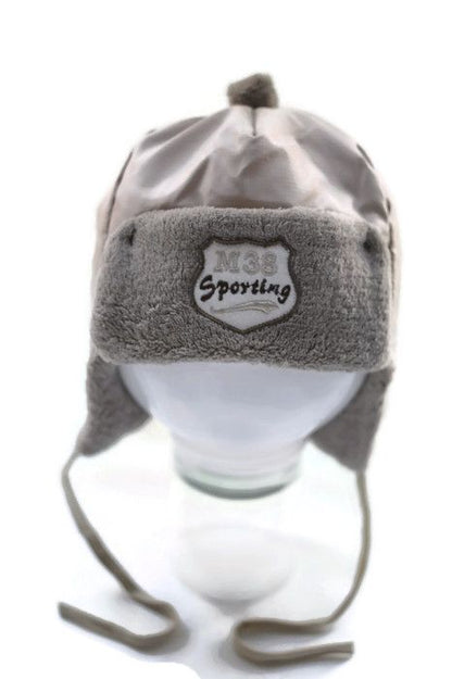 Winter boy hat pilot brown/beige Newborn to 12 Months