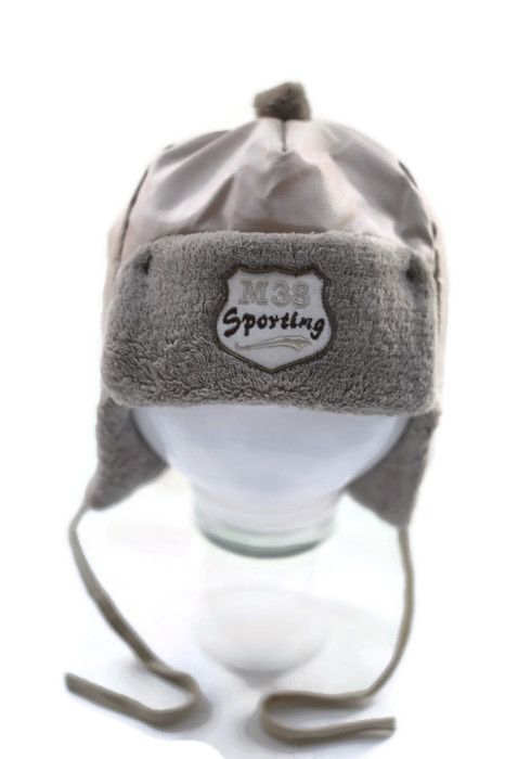 Winter boy hat pilot brown/beige Newborn to 12 Months