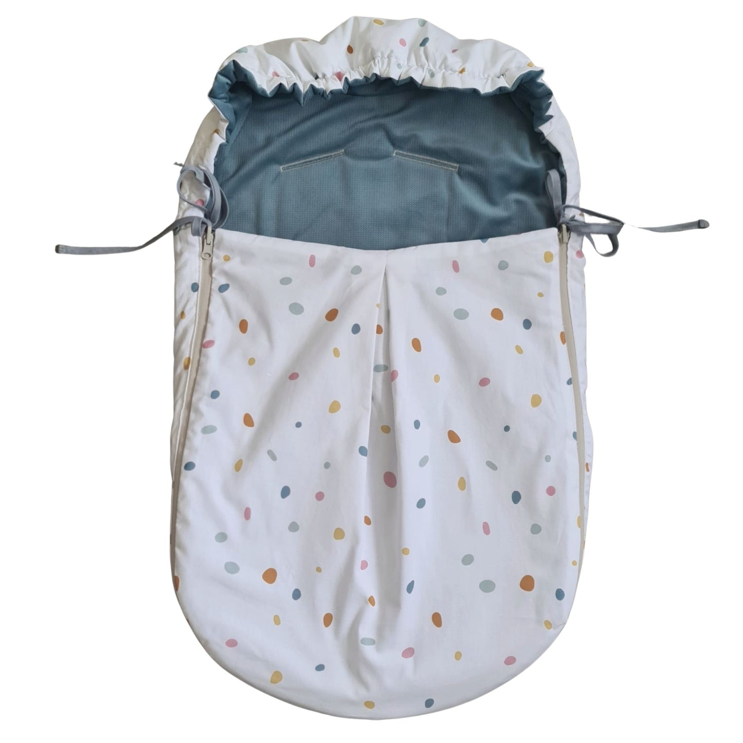 confetti pattern footmuf for pram velvet